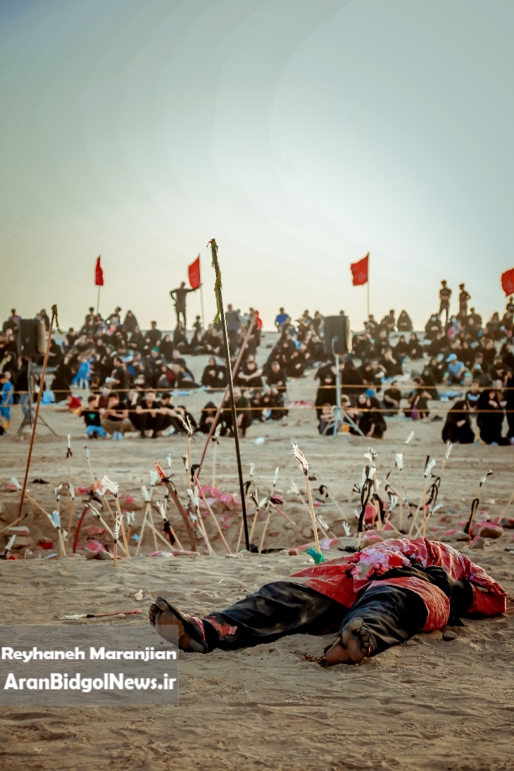 گزارش تصویری از مراسم خاکسپاری  شهدای کربلا در نوش آباد